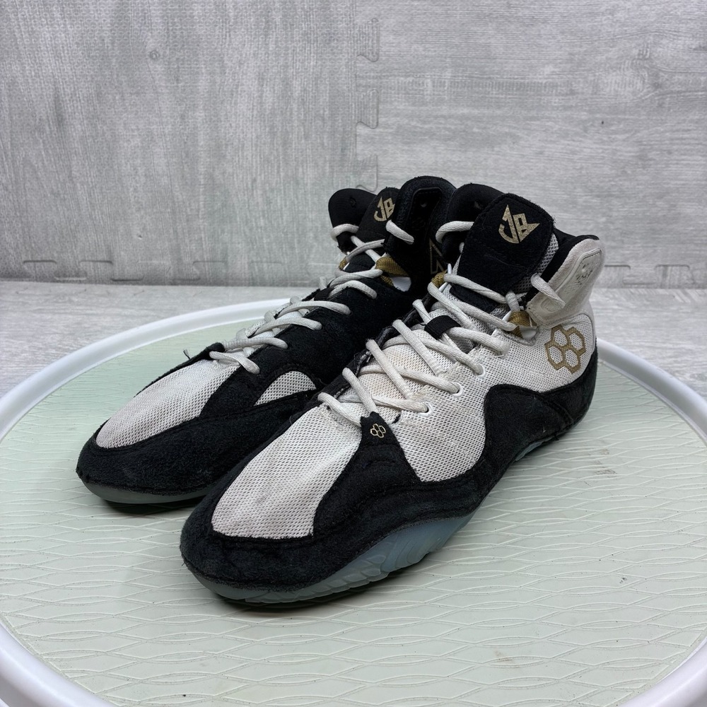 Rudis JB Alpha Wrestling Shoes Men's 10 Black White Jordan Burroughs